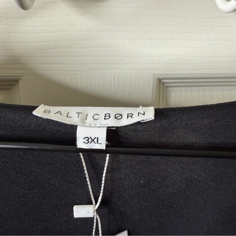 NWT Baltic Born Lynlee Metallic Maxi Dress Black Metallic Floral Flutter Size 3X - Picture 8 of 10